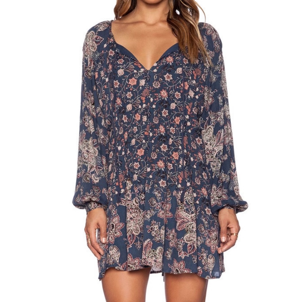 Free People Lucky Loosey Boho Mini Dress